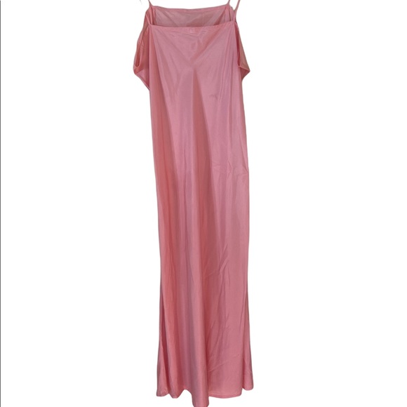 Vintage Retro 90s 1990s Baby Spice Pink Maxi Slip Dress Nightie - Picture 2 of 3